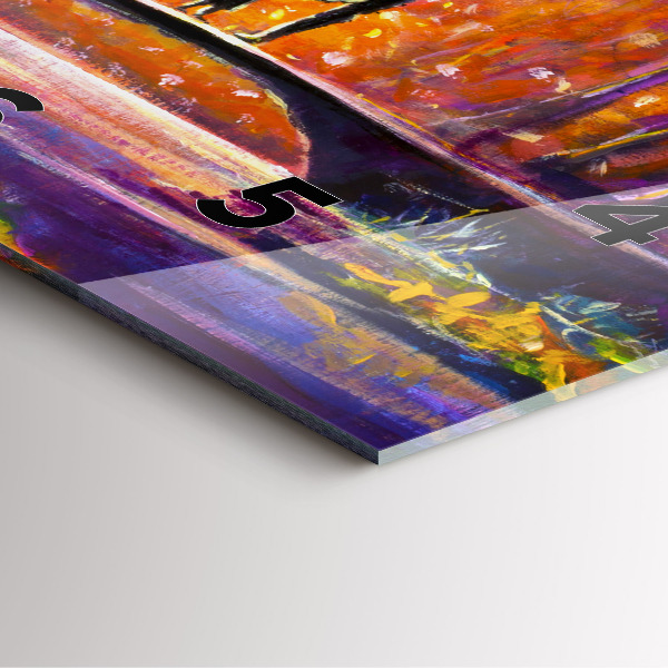 Ceas pătrat de perete din sticlă Cuplu în pădure