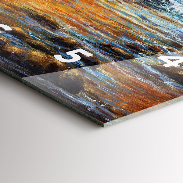 Ceas pătrat de perete din sticlă Artă artistică