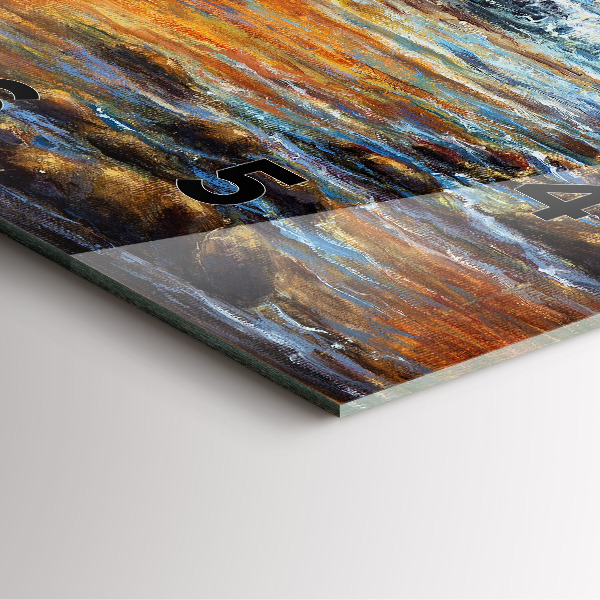 Ceas pătrat de perete din sticlă Artă artistică