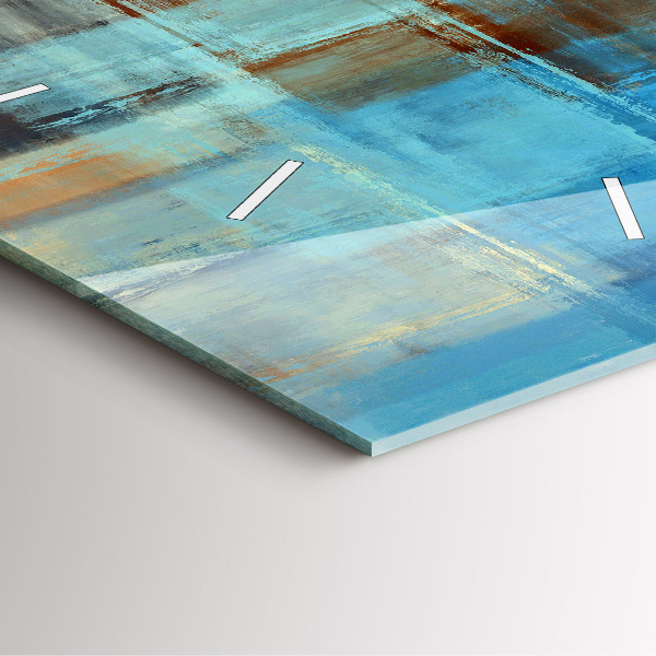 Ceas pătrat de perete din sticlă Fundal colorat – abstracție