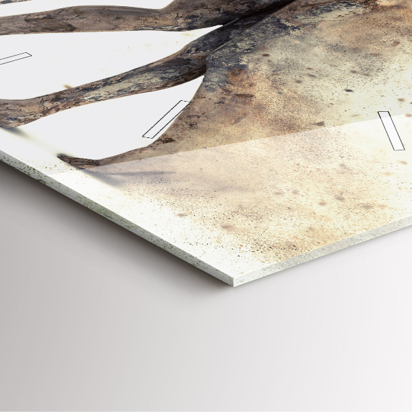 Ceas pătrat de perete din sticlă Oameni abstracti nisip