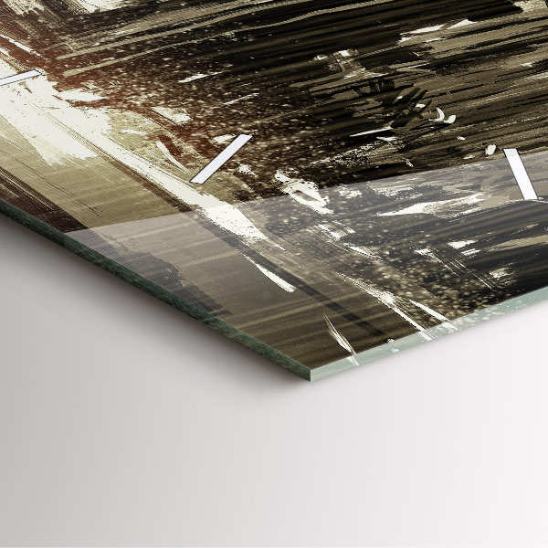 Ceas pătrat de perete din sticlă Femeie într-o noapte ploioasă