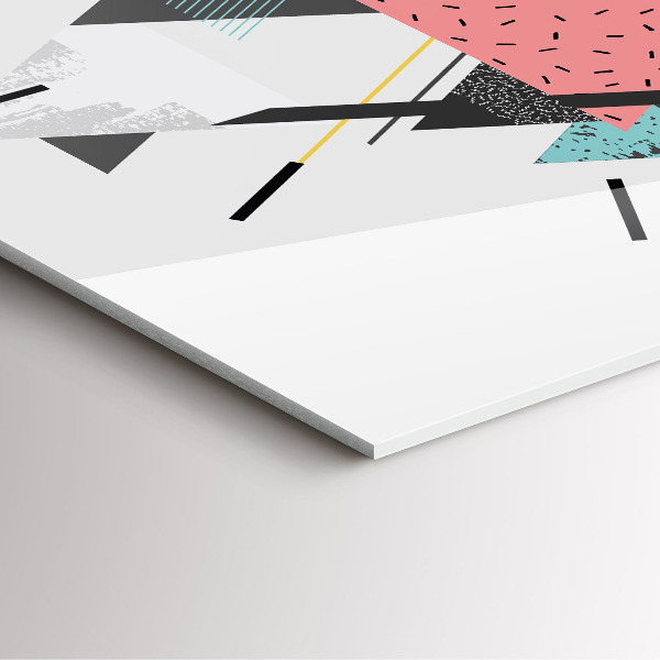 Ceas pătrat de perete din sticlă Model geometric