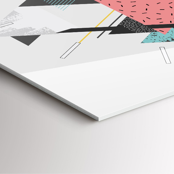 Ceas pătrat de perete din sticlă Model geometric