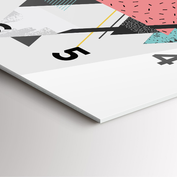 Ceas pătrat de perete din sticlă Model geometric