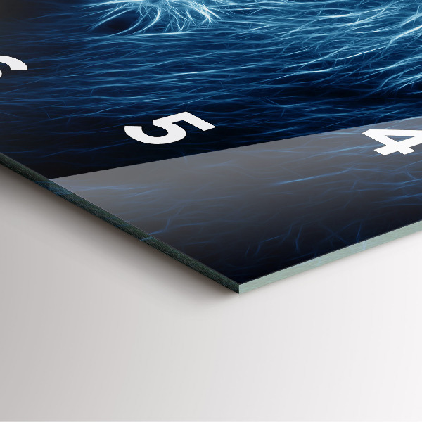 Ceas pătrat de perete din sticlă Leu sălbatic