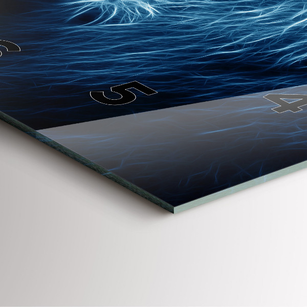 Ceas pătrat de perete din sticlă Leu sălbatic