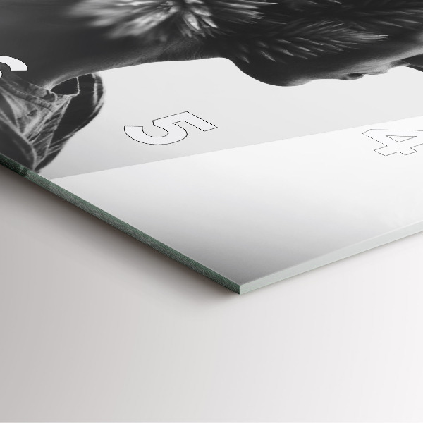 Ceas pătrat de perete din sticlă Portretul unei femei