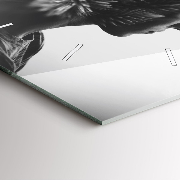 Ceas pătrat de perete din sticlă Portretul unei femei