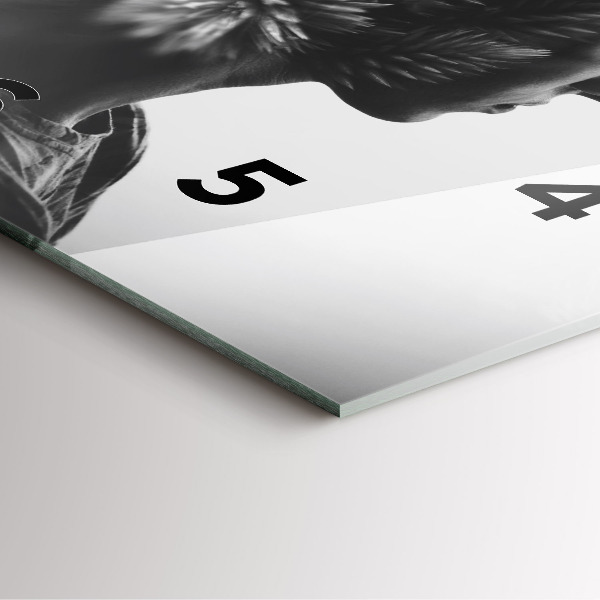 Ceas pătrat de perete din sticlă Portretul unei femei