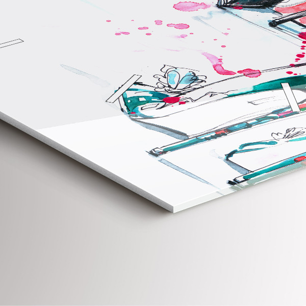 Ceas pătrat de perete din sticlă Element de feminitate