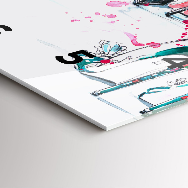 Ceas pătrat de perete din sticlă Element de feminitate