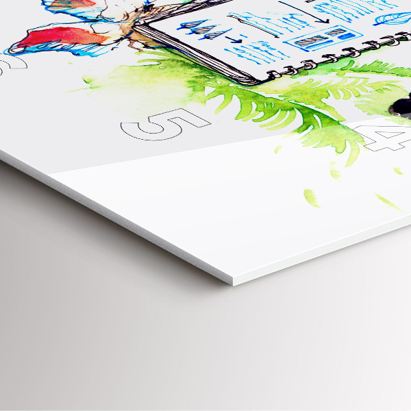 Ceas pătrat de perete din sticlă Zoolog