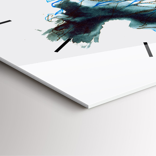 Ceas pătrat de perete din sticlă Libertatea și natura păsărilor