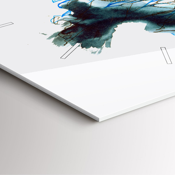 Ceas pătrat de perete din sticlă Libertatea și natura păsărilor