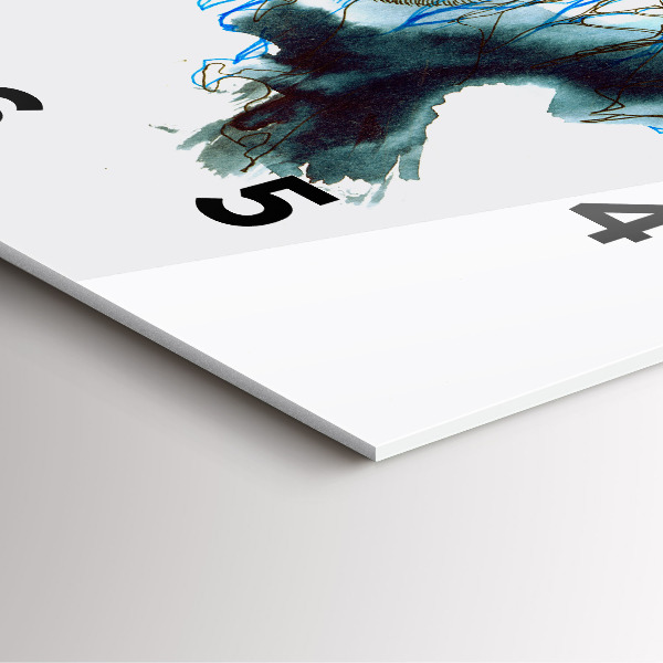 Ceas pătrat de perete din sticlă Libertatea și natura păsărilor