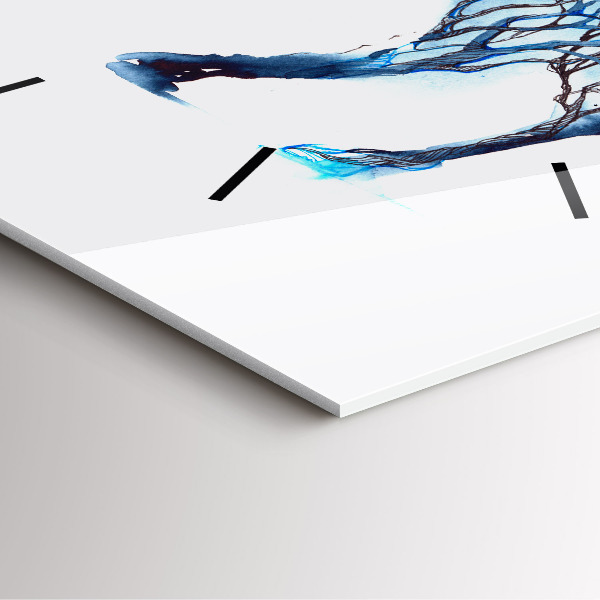 Ceas pătrat de perete din sticlă Natura animalului