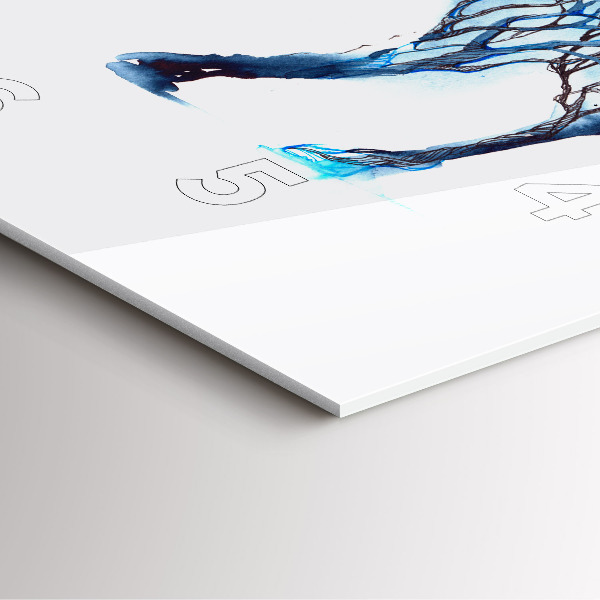 Ceas pătrat de perete din sticlă Natura animalului