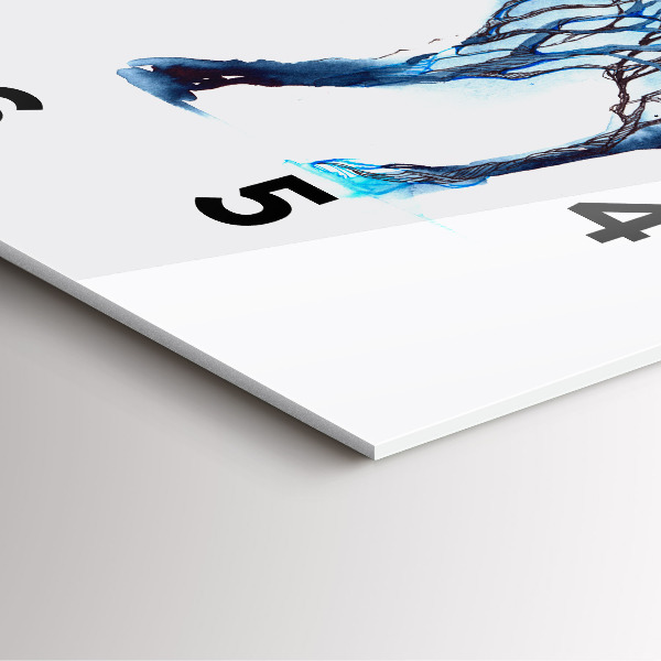 Ceas pătrat de perete din sticlă Natura animalului