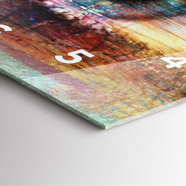 Ceas pătrat de perete din sticlă Street Art Eye