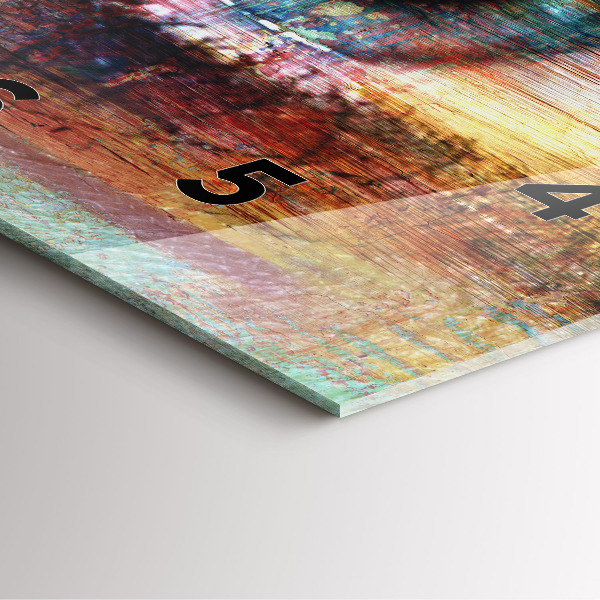 Ceas pătrat de perete din sticlă Street Art Eye