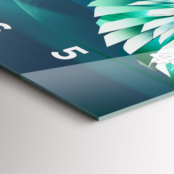 Ceas pătrat de perete din sticlă Imaginea unui vultur zburător