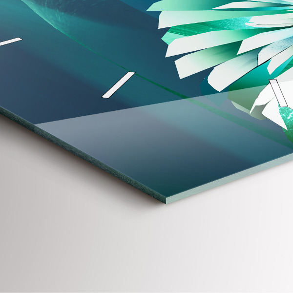 Ceas pătrat de perete din sticlă Imaginea unui vultur zburător