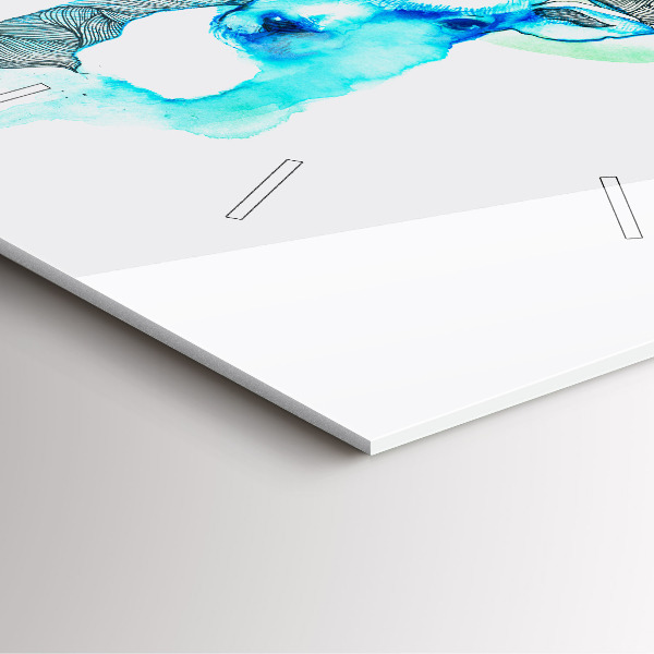 Ceas pătrat de perete din sticlă Ilustrație de cerb