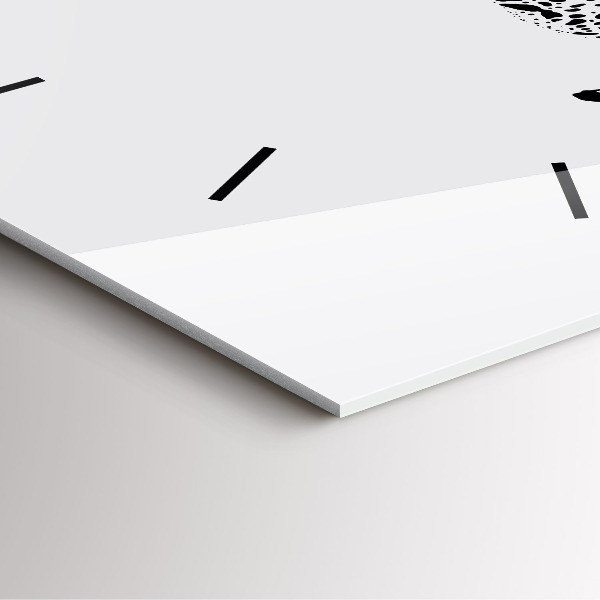 Ceas pătrat de perete din sticlă Siluetă pantera