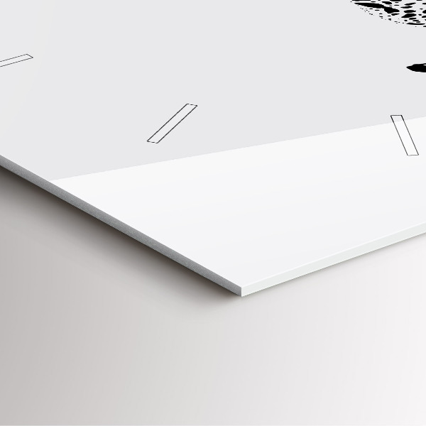 Ceas pătrat de perete din sticlă Siluetă pantera