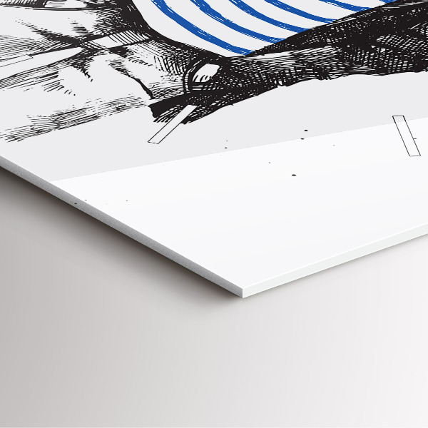 Ceas pătrat de perete din sticlă Un câine într-un corp uman