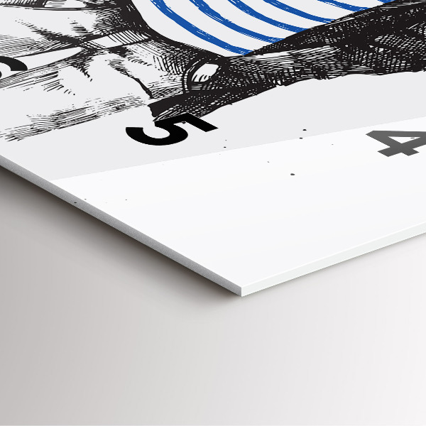 Ceas pătrat de perete din sticlă Un câine într-un corp uman