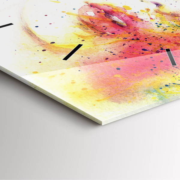 Ceas pătrat de perete din sticlă Portretul unei femei misterioase