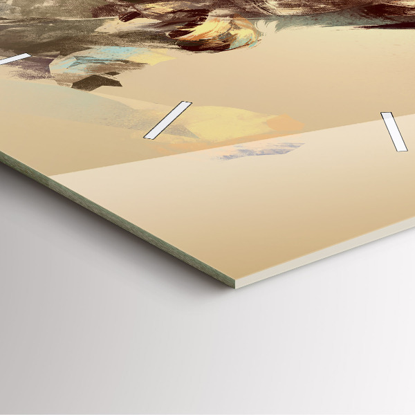 Ceas pătrat de perete din sticlă Bufniță - un semn de înțelepciune