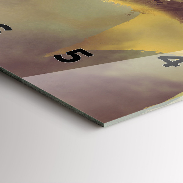 Ceas pătrat de perete din sticlă Ilustrație Dragon Rider