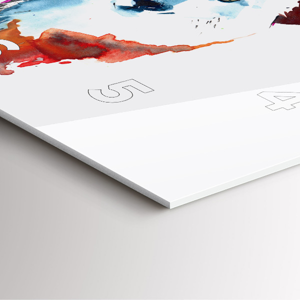 Ceas pătrat de perete din sticlă Lupul și Luna Plină