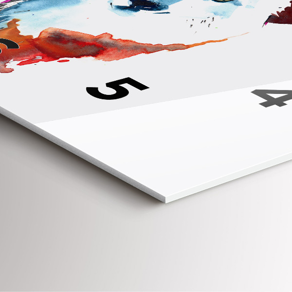 Ceas pătrat de perete din sticlă Lupul și Luna Plină