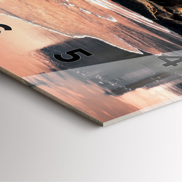 Ceas pătrat de perete din sticlă Coasta Sherman