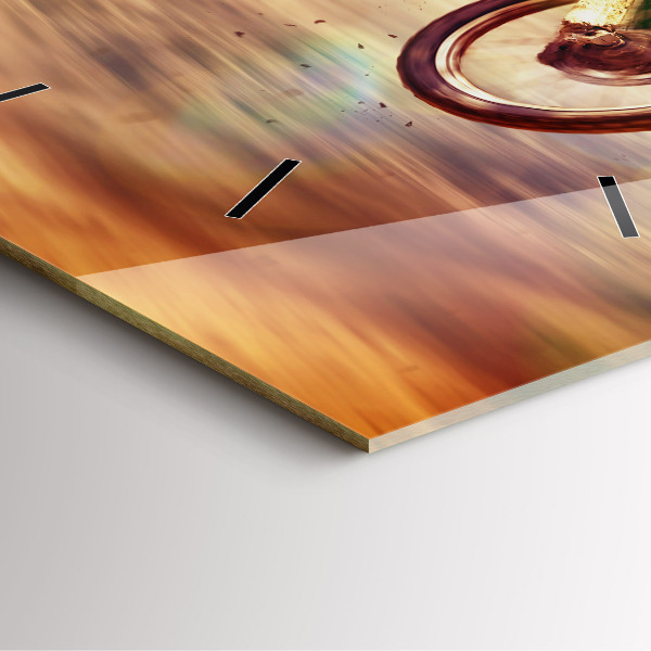 Ceas pătrat de perete din sticlă Motocross Enduro