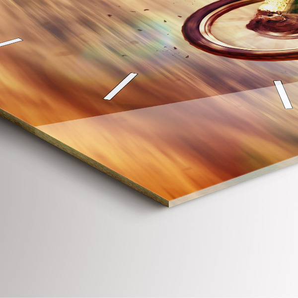 Ceas pătrat de perete din sticlă Motocross Enduro