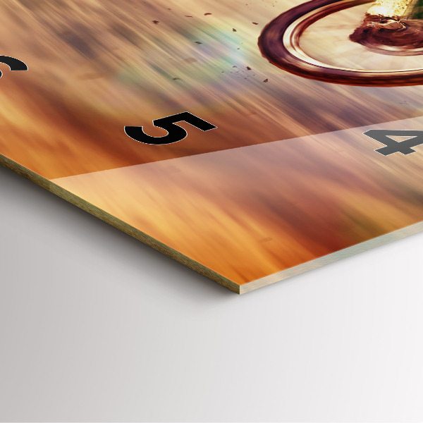 Ceas pătrat de perete din sticlă Motocross Enduro