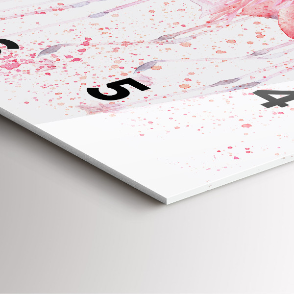 Ceas pătrat de perete din sticlă O grămadă de flamingo