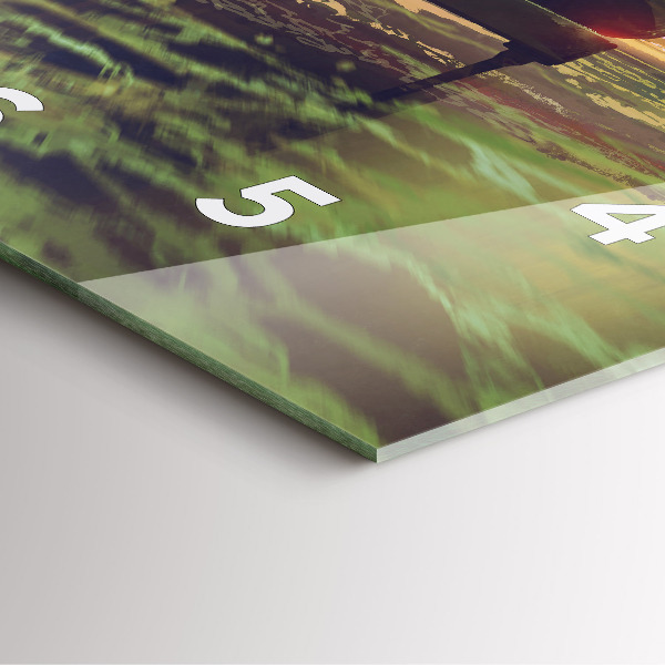 Ceas pătrat de perete din sticlă Concert pe plajă