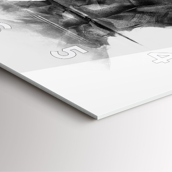 Ceas pătrat de perete din sticlă Urs din desene animate