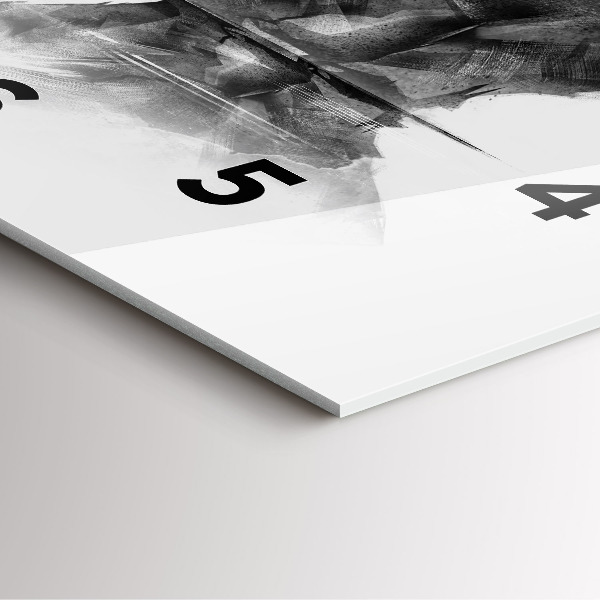 Ceas pătrat de perete din sticlă Urs din desene animate