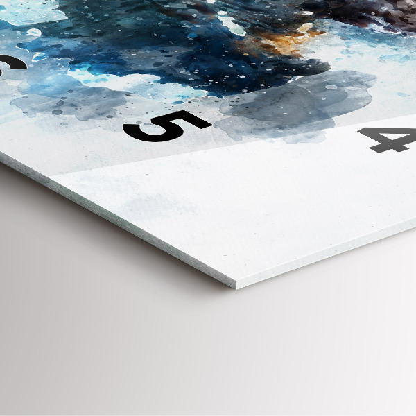 Ceas pătrat de perete din sticlă Fețe abstracte