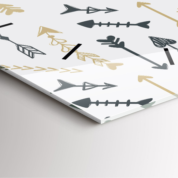 Ceas pătrat de perete din sticlă Model geometric hipster