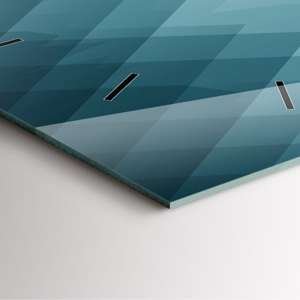 Ceas pătrat de perete din sticlă Figuri geometrice