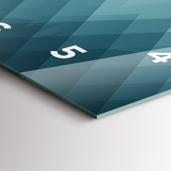 Ceas pătrat de perete din sticlă Figuri geometrice