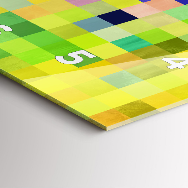 Ceas pătrat de perete din sticlă Compoziție pătrată